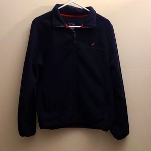 Boys size 18-20 Navy Blue Nautica fleece coat